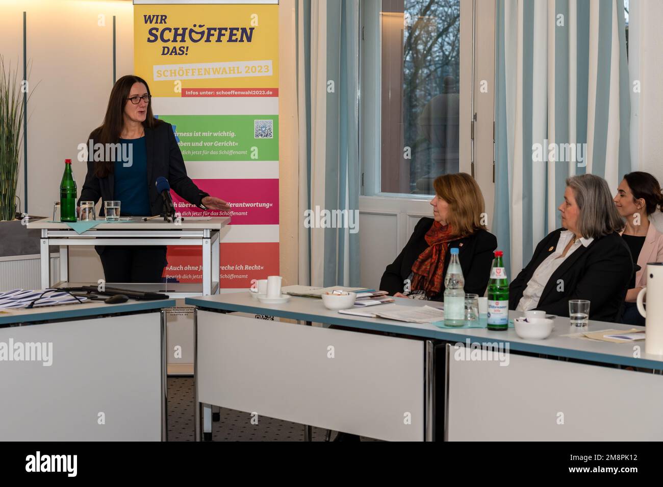 Kiel, Deutschland, 13.01.2023, Kick-Off Pressetermin zur Schöffenwahl 2023 mit Justizministerin Kerstin von der Decken. Stock Photo