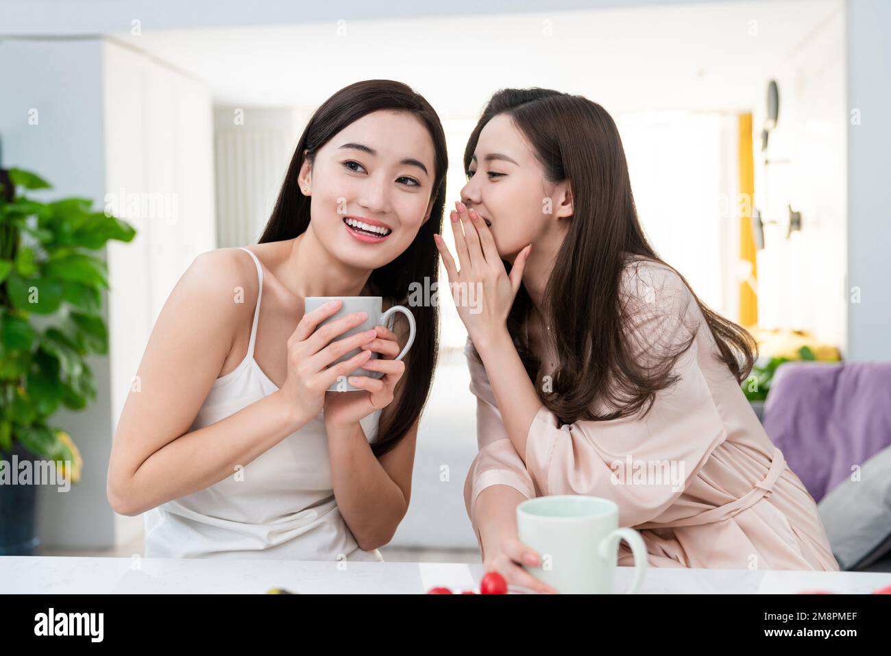 Sisters life that occupy the home Stock Photo