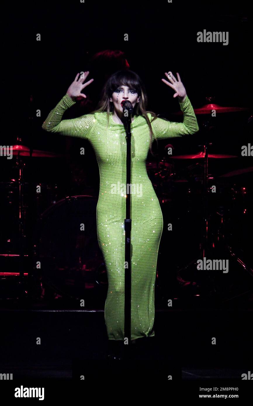 Los Angeles, USA. 14th Jan, 2023. Lauren Mayberry of CHVRCHES performs at  iHeartRadio ALTer EGO 2023 held at The Forum in Los Angeles, CA on  Saturday, January 14, 2023. (Photo By Conor