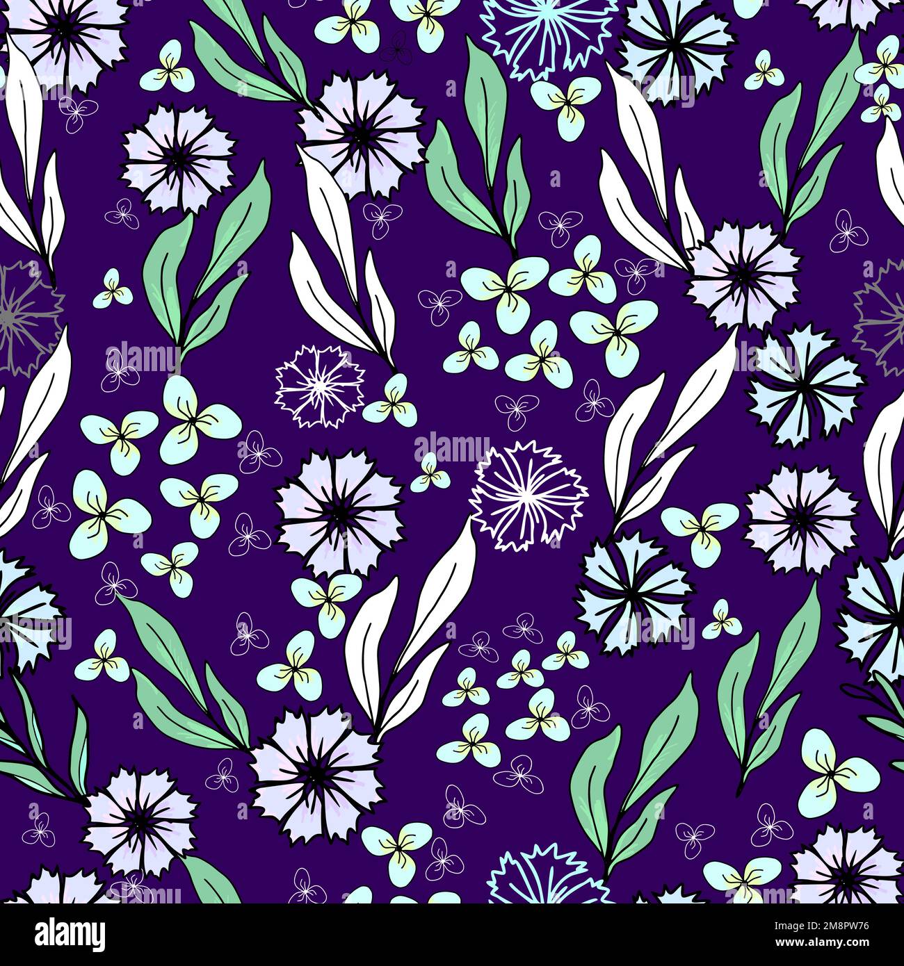 Flower spring hand drawn Stock Vector Image & Art - Alamy