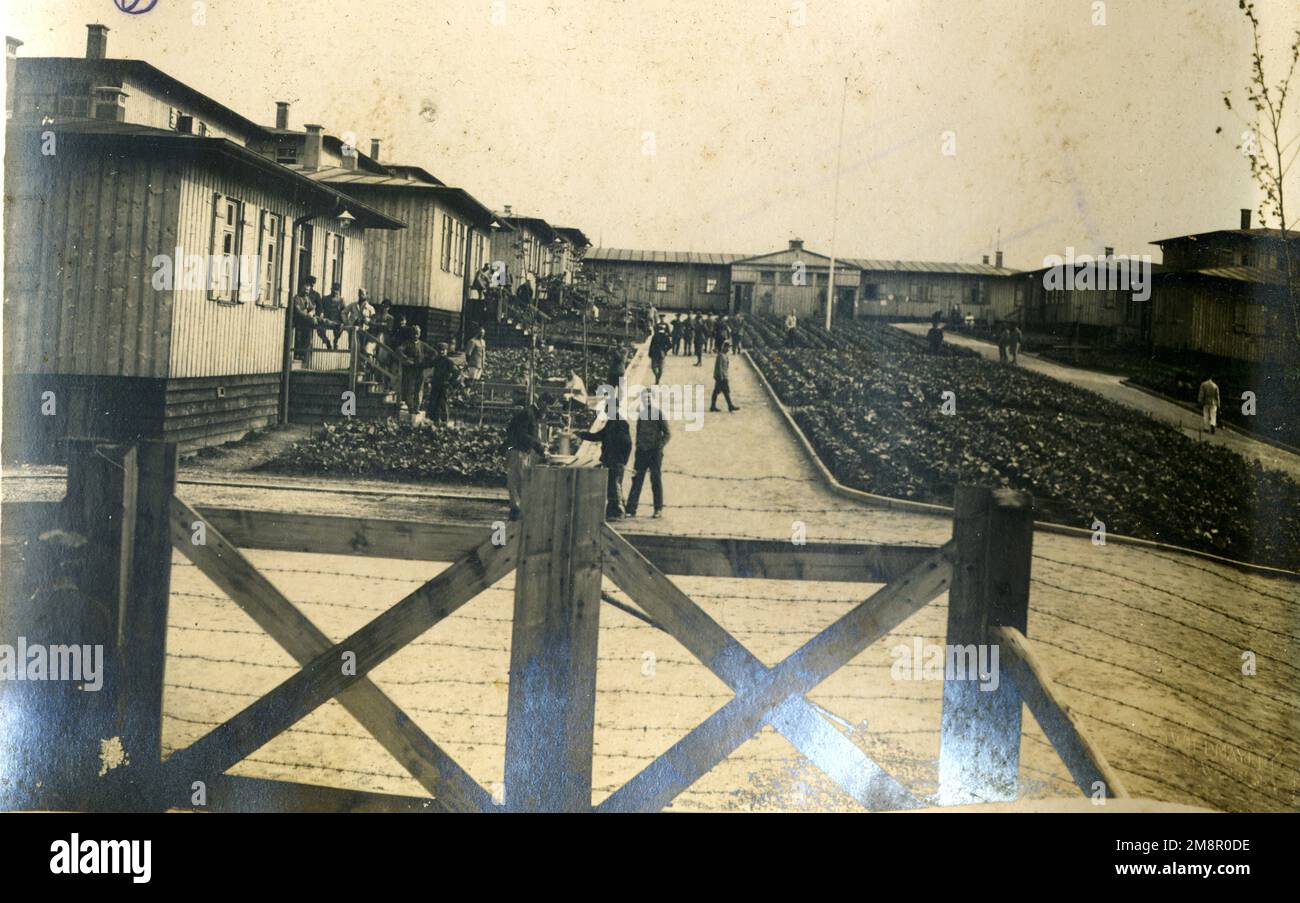 ww1 period, italian pow camp in north of Italy - prisoners of war Stock ...