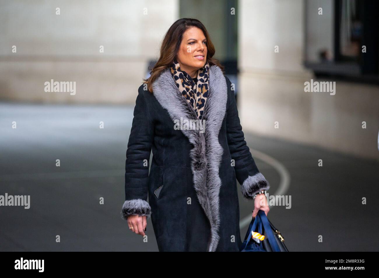 London, England, UK. 15th Jan, 2023. Conservative MP CAROLINE NOKES is seen outside BBCshe appears on Sunday With Laura Kuenssberg. (Credit Image: © Tayfun Salci/ZUMA Press Wire) EDITORIAL USAGE ONLY! Not for Commercial USAGE! Credit: ZUMA Press, Inc./Alamy Live News Stock Photo