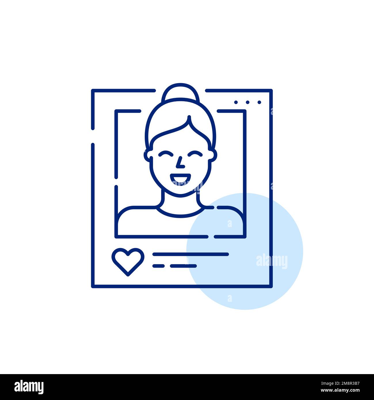 Social media post. Pixel perfect, editable stroke line icon Stock ...