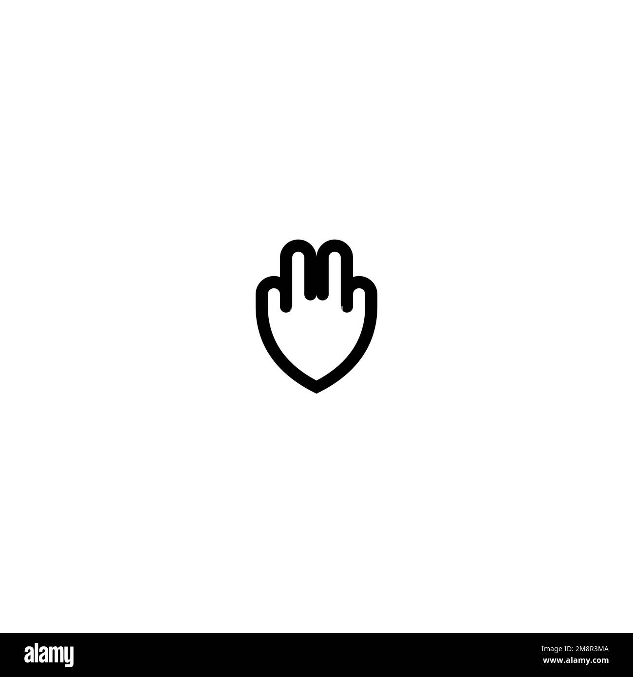 Buddha hand icon. Simple style Buddha religion holiday poster background symbol. brand logo design element. T-shirt printing. Vector for sticker. Stock Vector