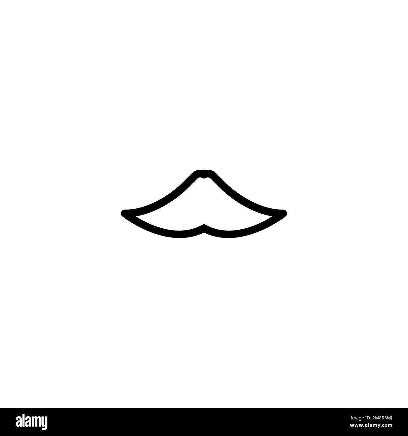 Retro mustache icon. Simple style Man hair salon big sale poster background symbol. Man hair salon brand logo design element. T-shirt printing. Stock Vector