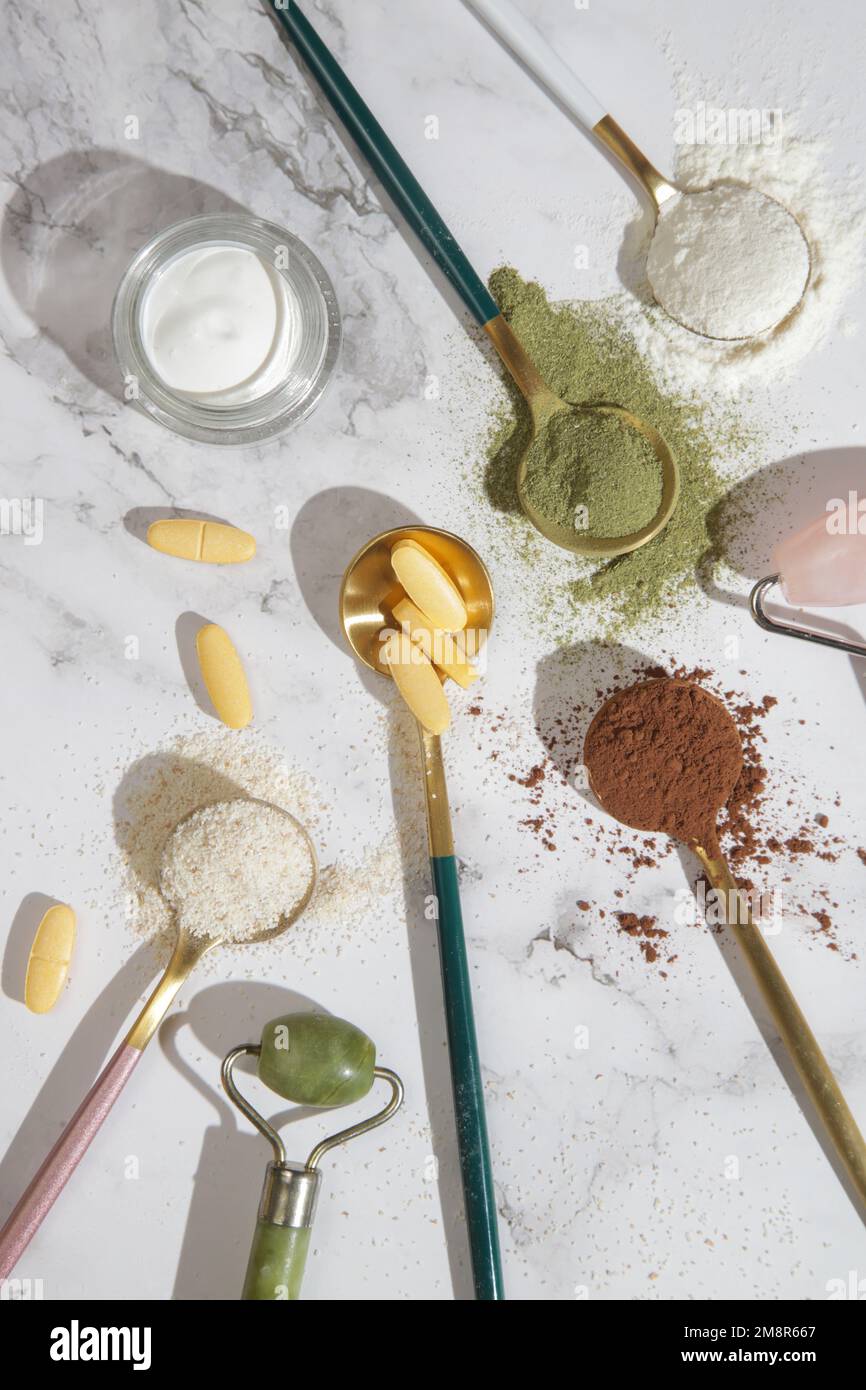 Different types of dietary supplements forhealth and beauty collagen