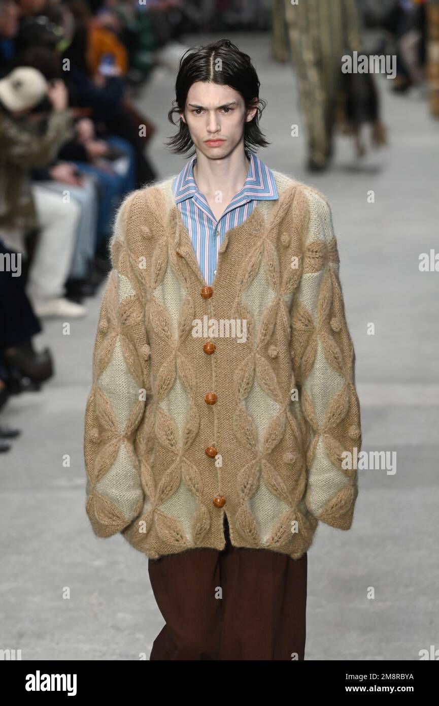 Milan, Italy. 15th Jan, 2023. Milan, Men Fashion Week, Fall Winter 2023