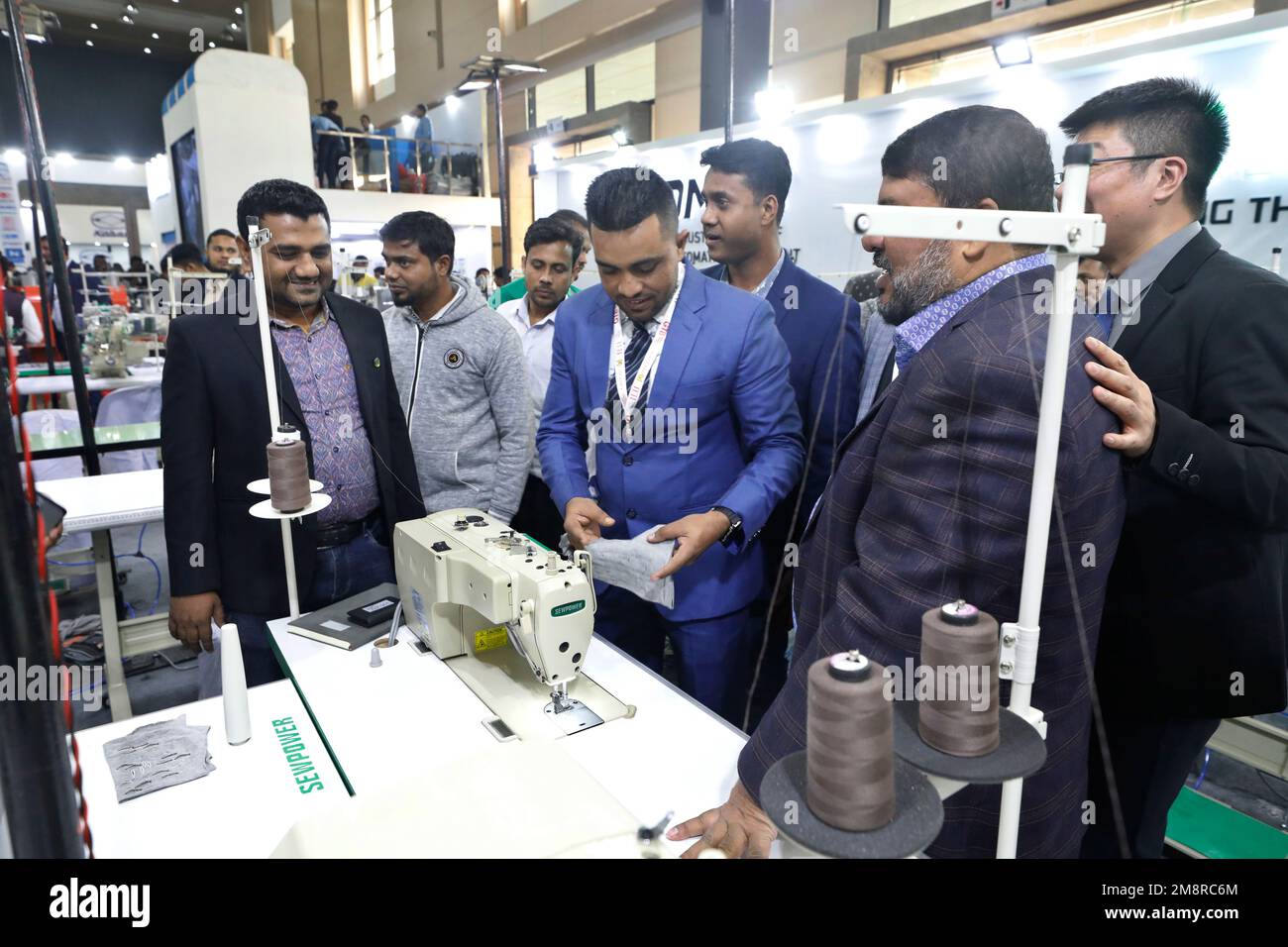 Dhaka, Bangladesh January 13, 2023 Garment machine products buyers