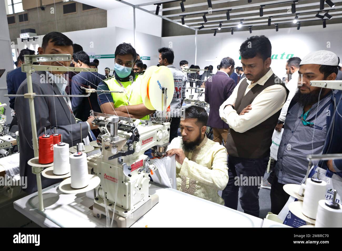 Dhaka, Bangladesh January 13, 2023 Garment machine products buyers