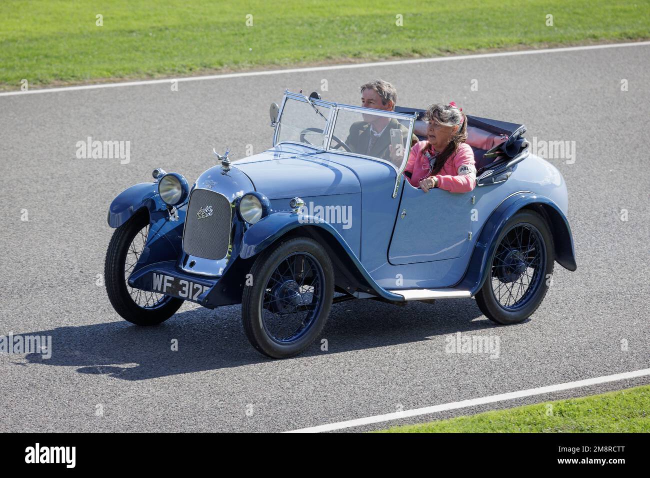1930 Austin 7 Swallow 2-seater during the Austin 7 Centenary Celebration Parade at the 2022 Goodwood Revival, Sussex, UK. Stock Photo