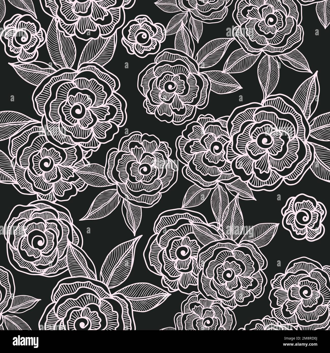 Cute rose flower seamless pattern for textile Stock Vector Image & Art ...