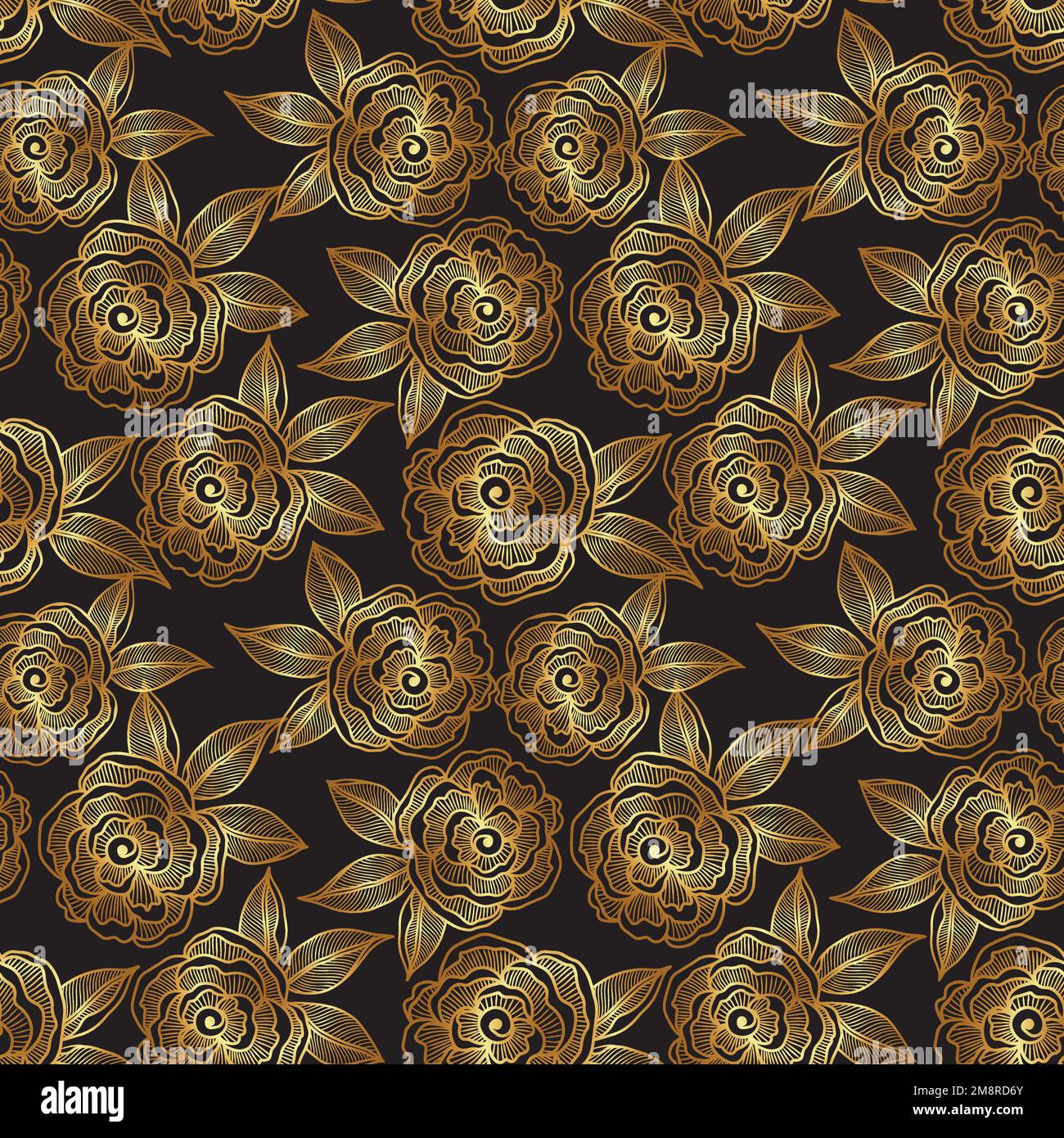 Cute rose flower seamless pattern for textile Stock Vector Image & Art ...