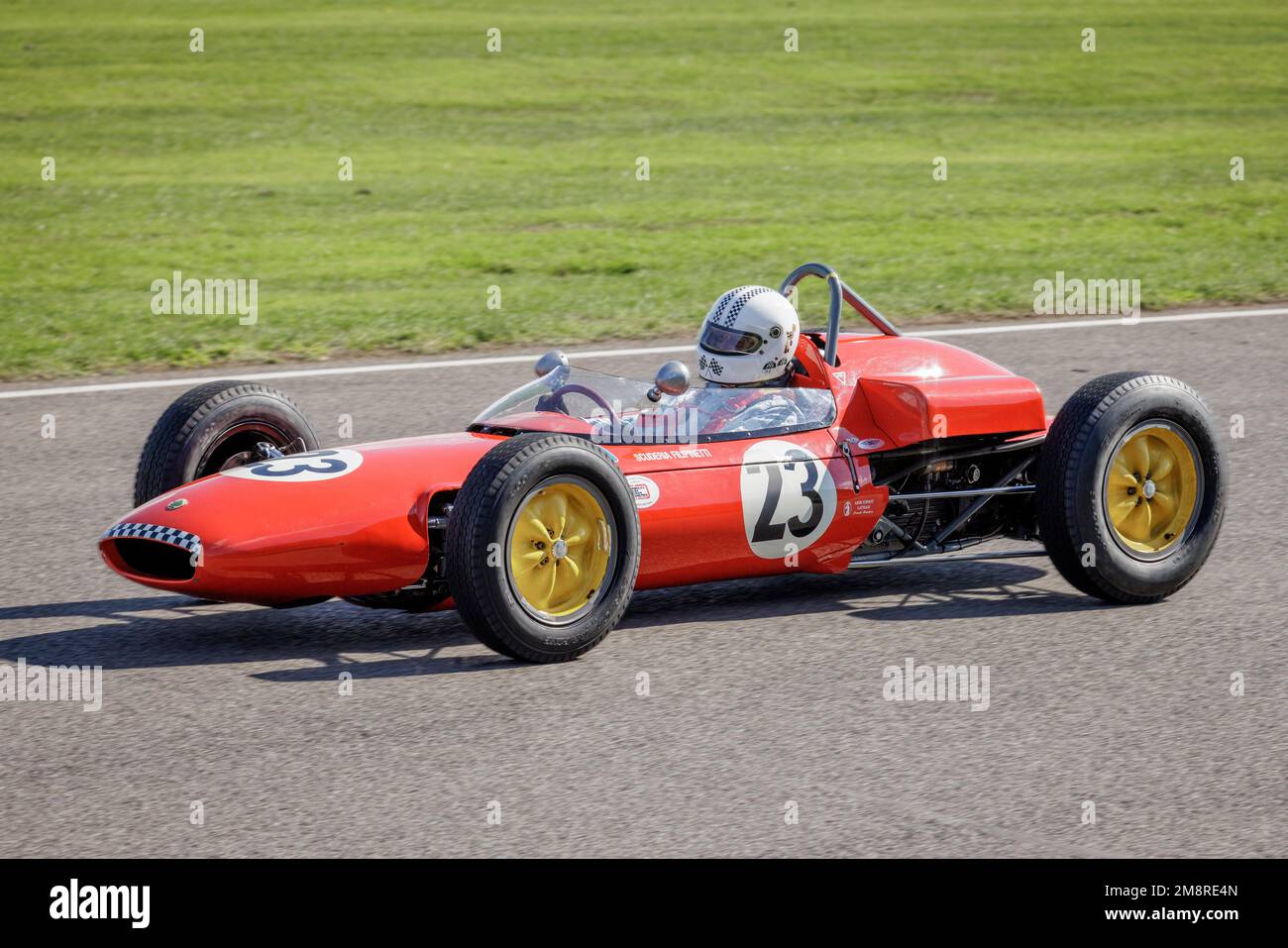 Franck Trouillard in the 1962 Lotus-Climax 21/24 during the Glover Trophy race at the 2022 Goodwood Revival, Sussex, UK. Stock Photo