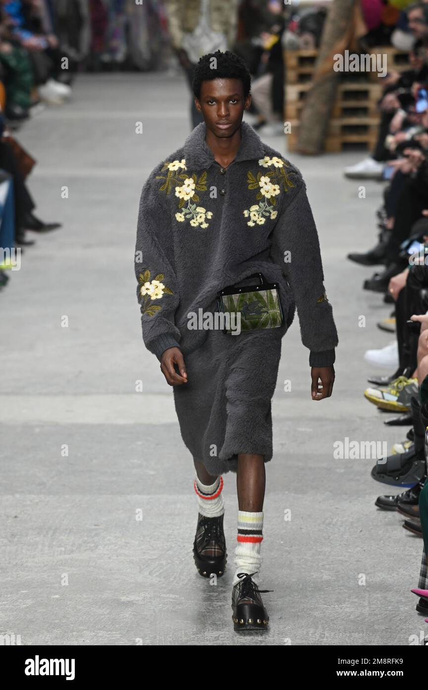 Milan, Italy. 15th Jan, 2023. Milan, Men Fashion Week, Fall Winter 2023