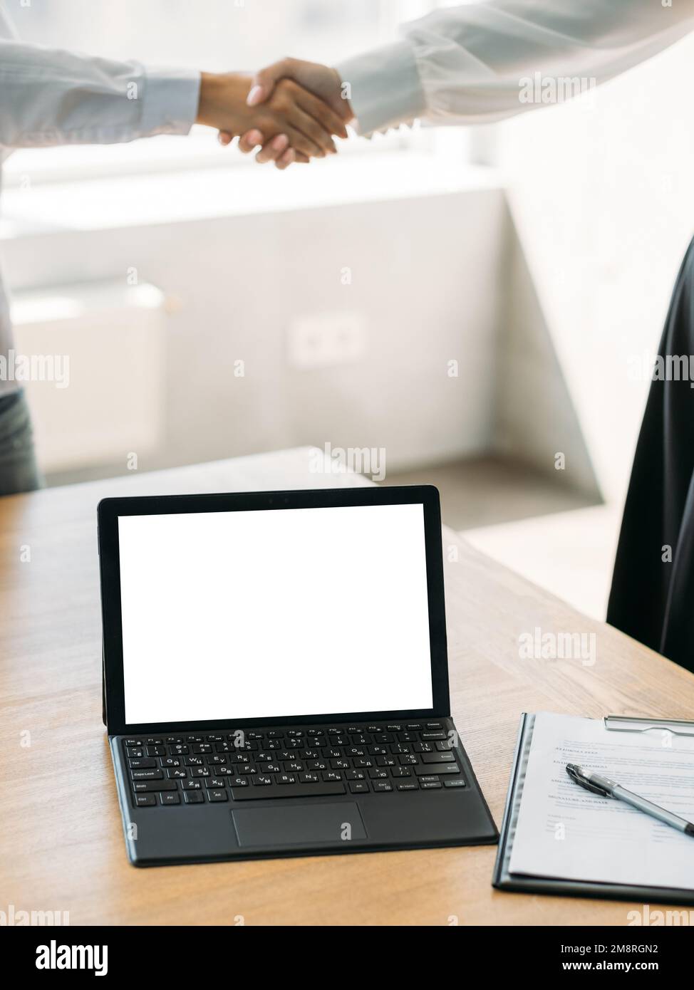 business contract digital mockup project agreement Stock Photo - Alamy