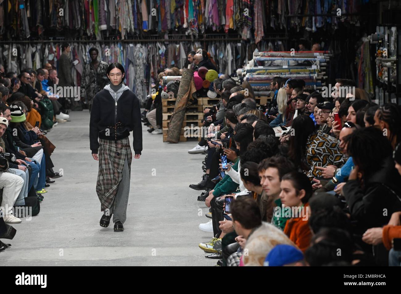 Milan, Italy. 15th Jan, 2023. Milan, Men Fashion Week, Fall Winter 2023