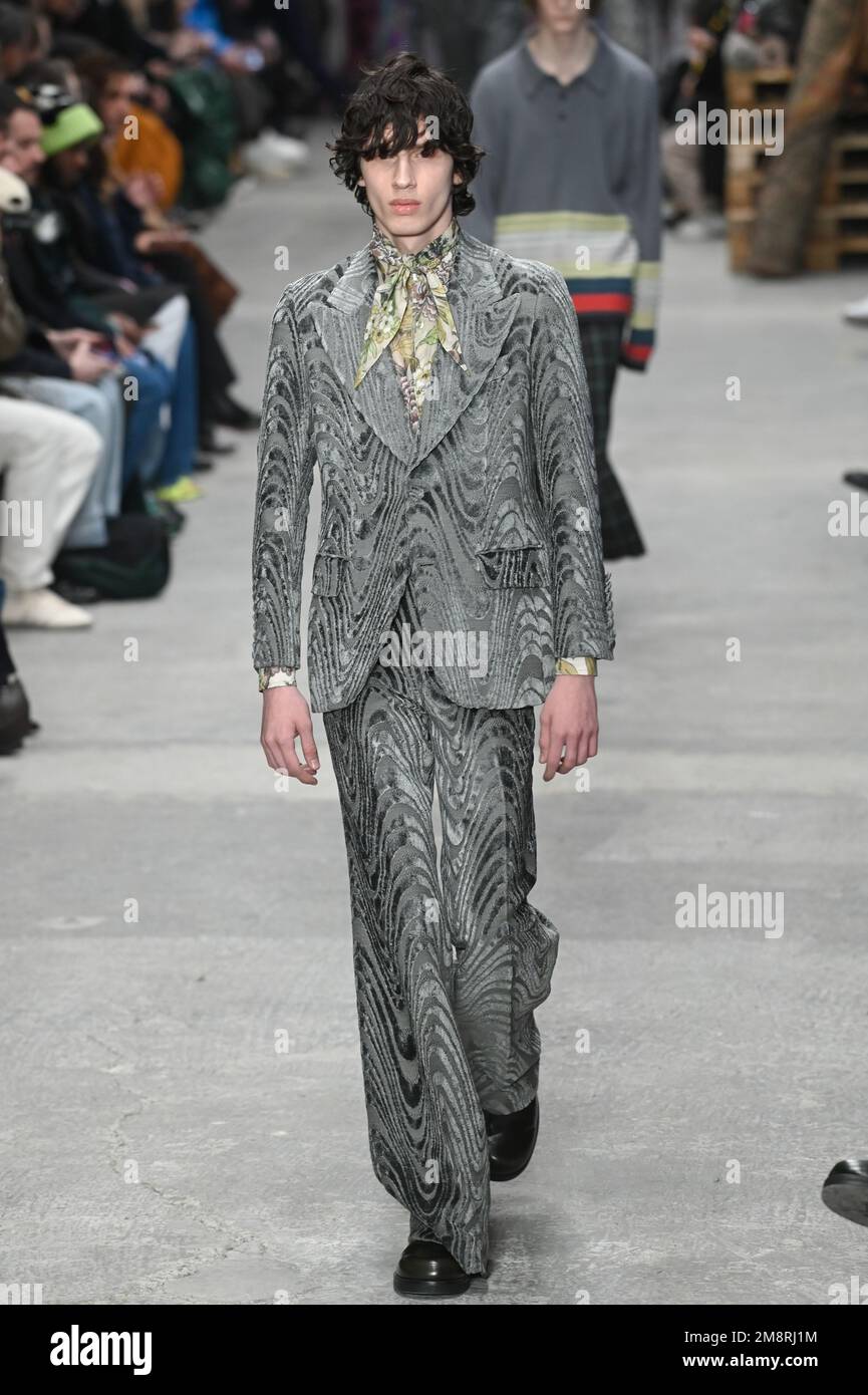 Milan, Italy. 15th Jan, 2023. Milan, Men Fashion Week, Fall Winter 2023