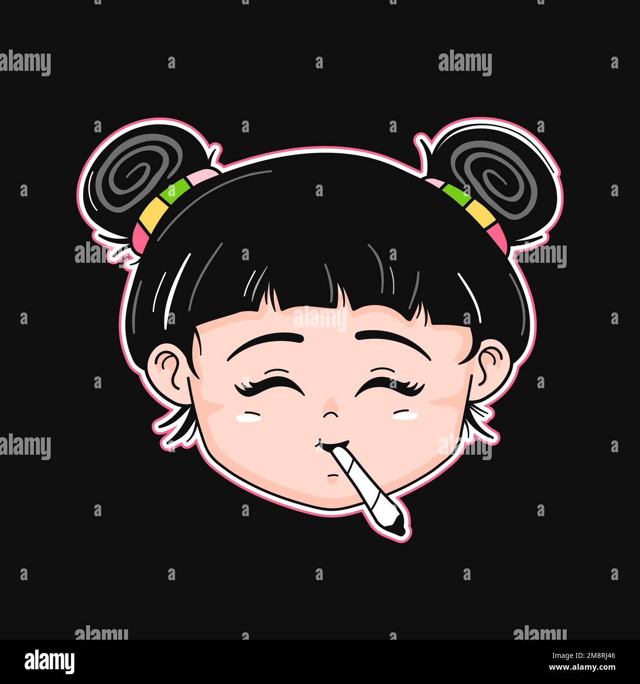 cartoon girl smoking weed