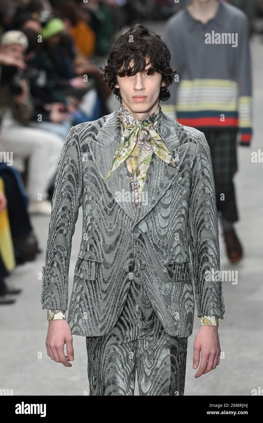 Milan, Italy. 15th Jan, 2023. Milan, Men Fashion Week, Fall Winter 2023