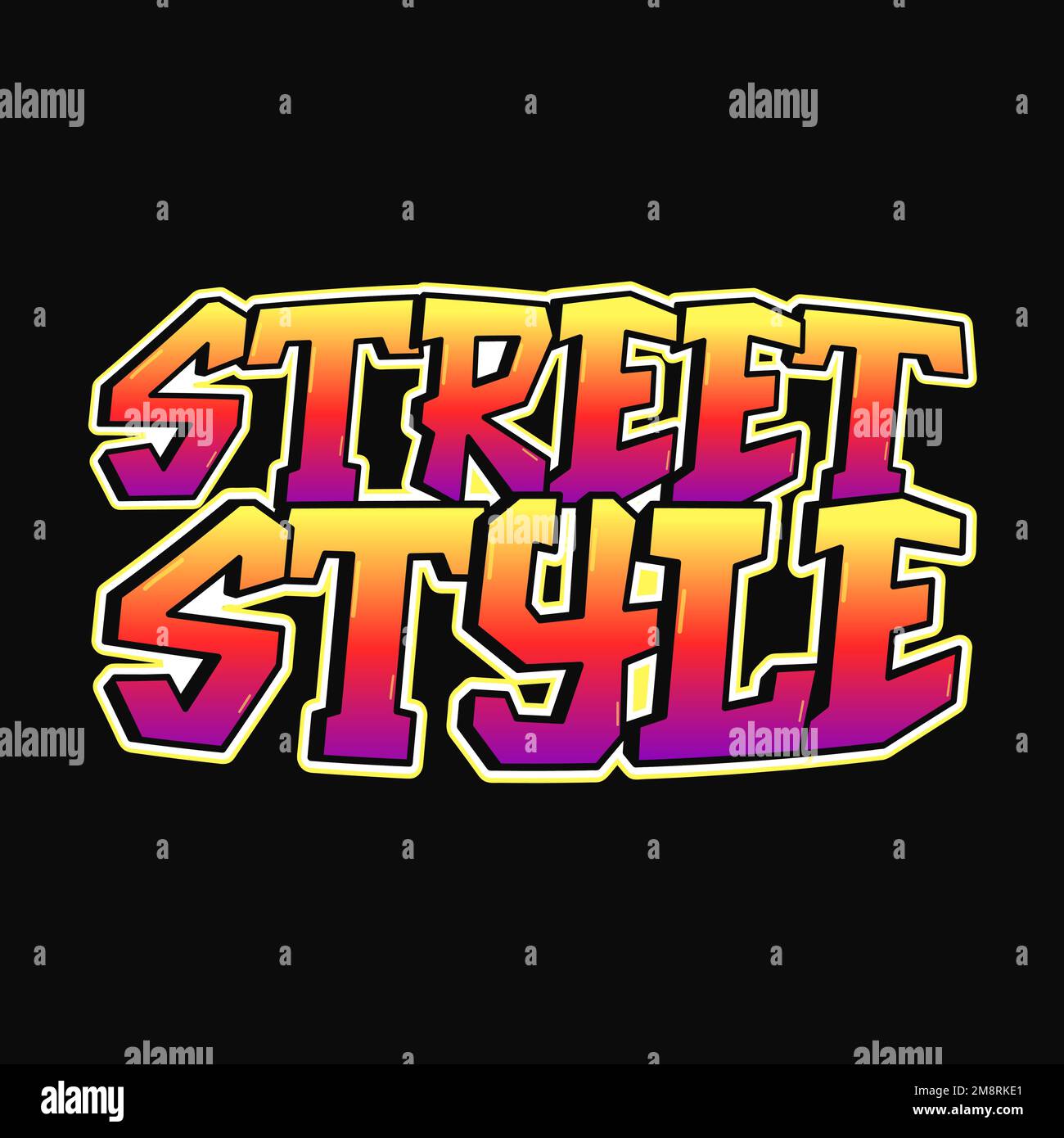 Street style quote,Graffiti letters. Print for poster,t-shirt,tee,logo,sticker concept Stock Vector