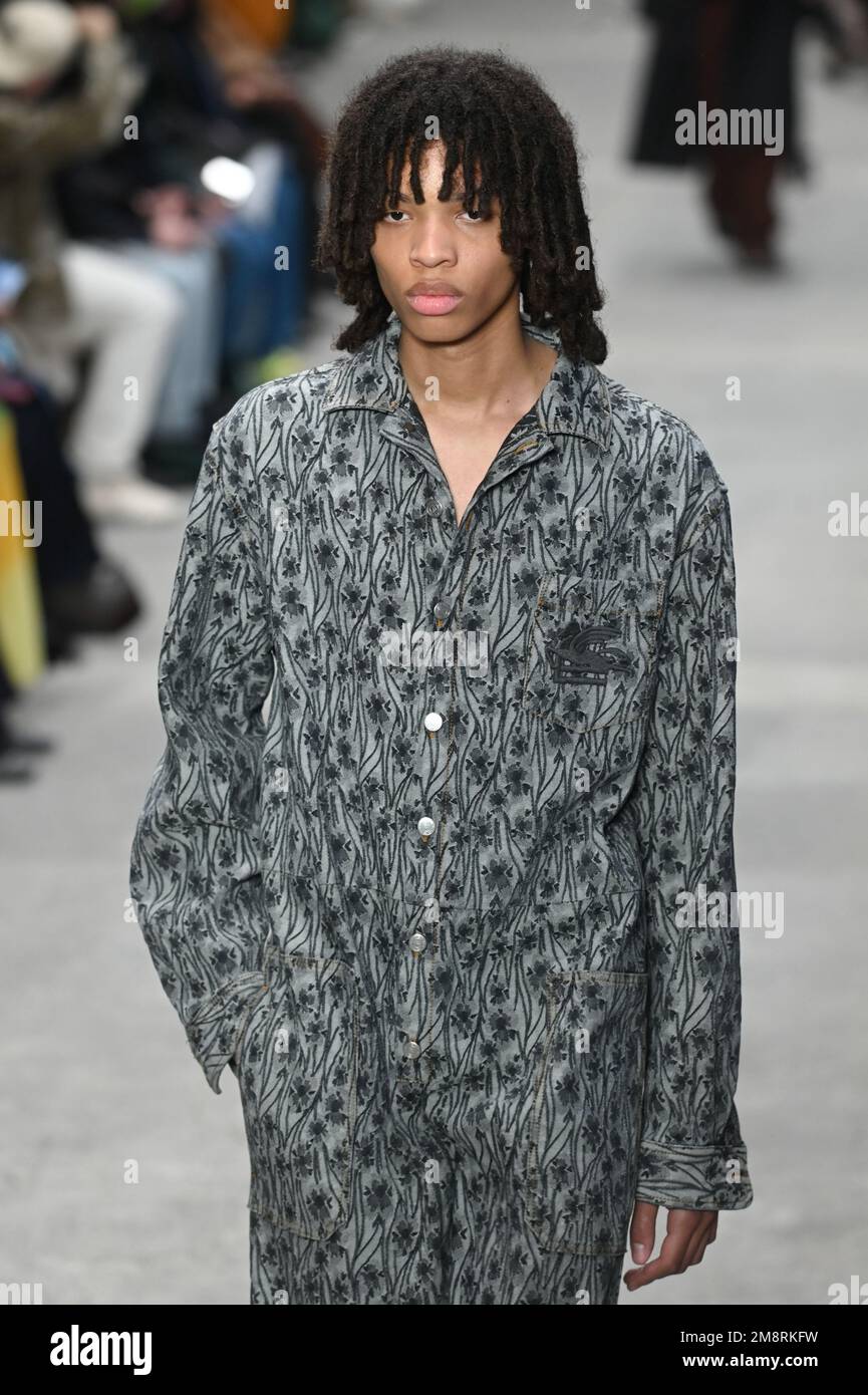 Milan, Italy. 15th Jan, 2023. Milan, Men Fashion Week, Fall Winter 2023