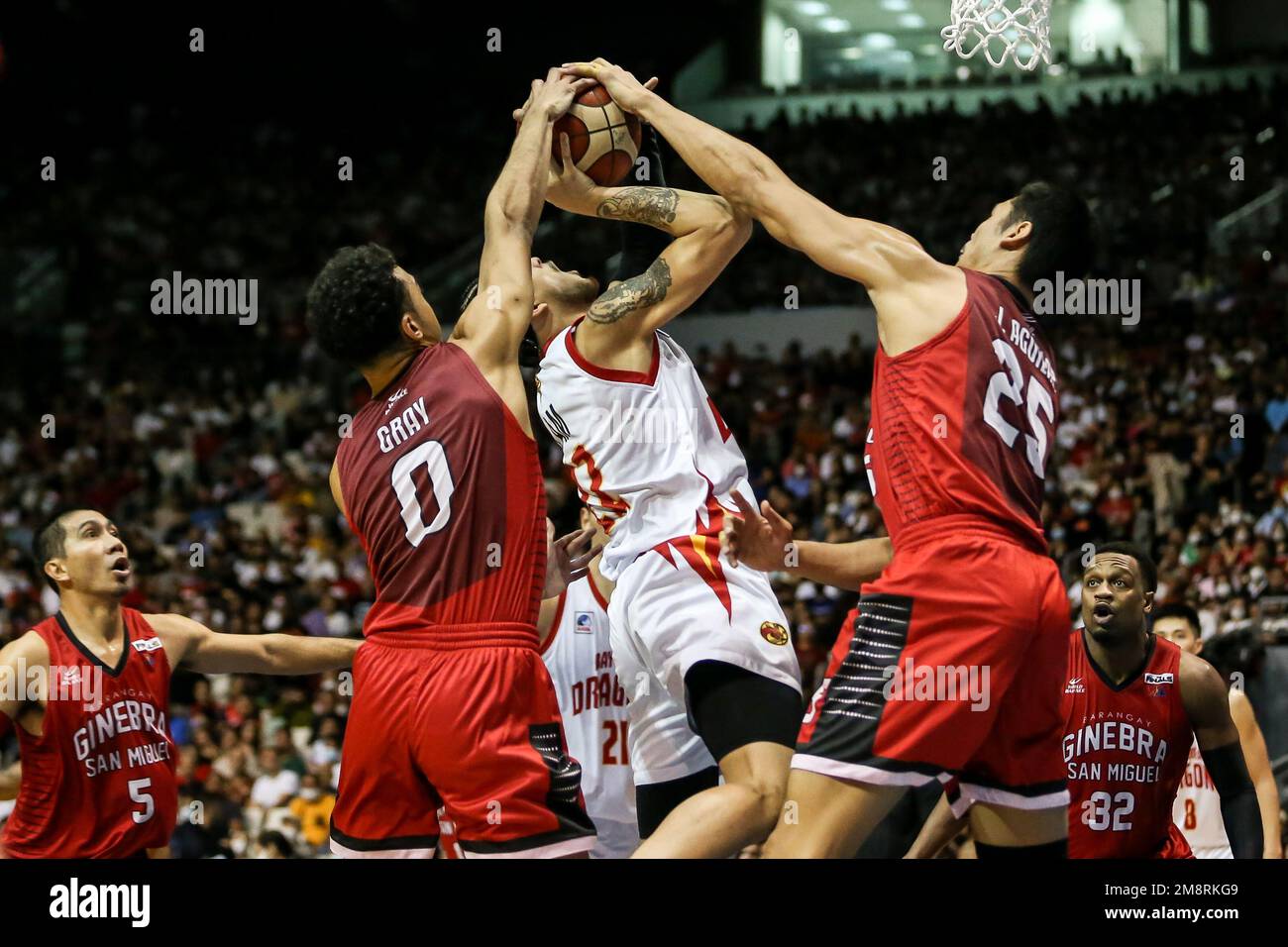 Bulacan Province. 15th Jan, 2023. Players from Barangay Ginebra San Miguel  celebrate winning champion against Bay Area Dragons at the Commissioner's  Cup Finals of the Philippine Basketball Association (PBA) in Bulacan  Province