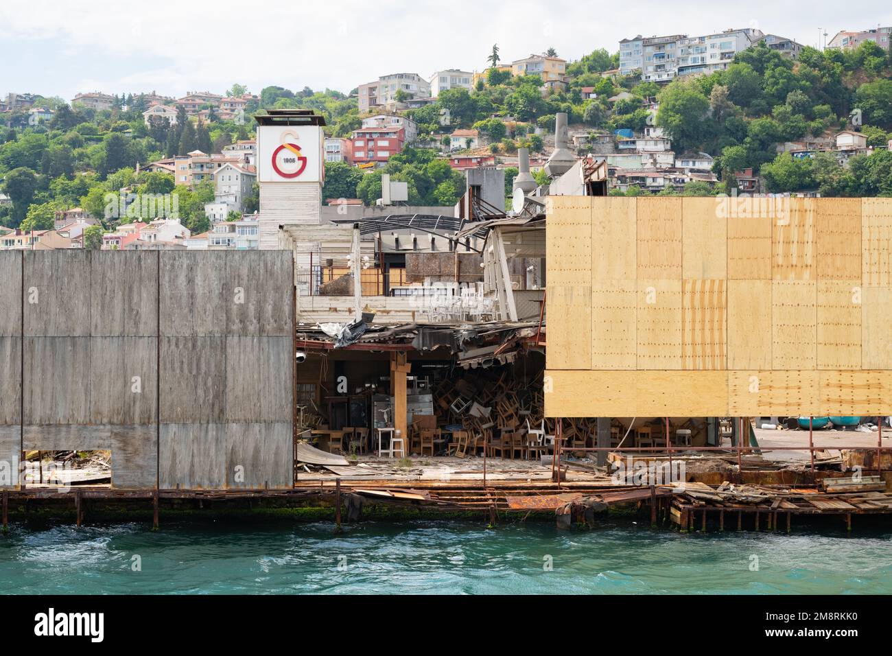 Galatasaray Island during demolition works, Istanbul, Turkey Stock Photo