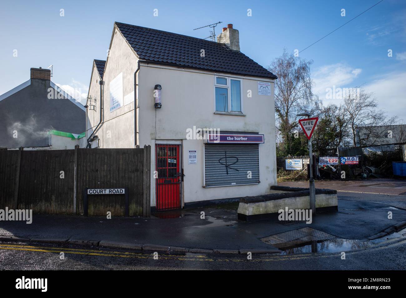 Corner shop Barber, Kingswood, Bristol, UK Stock Photo Alamy
