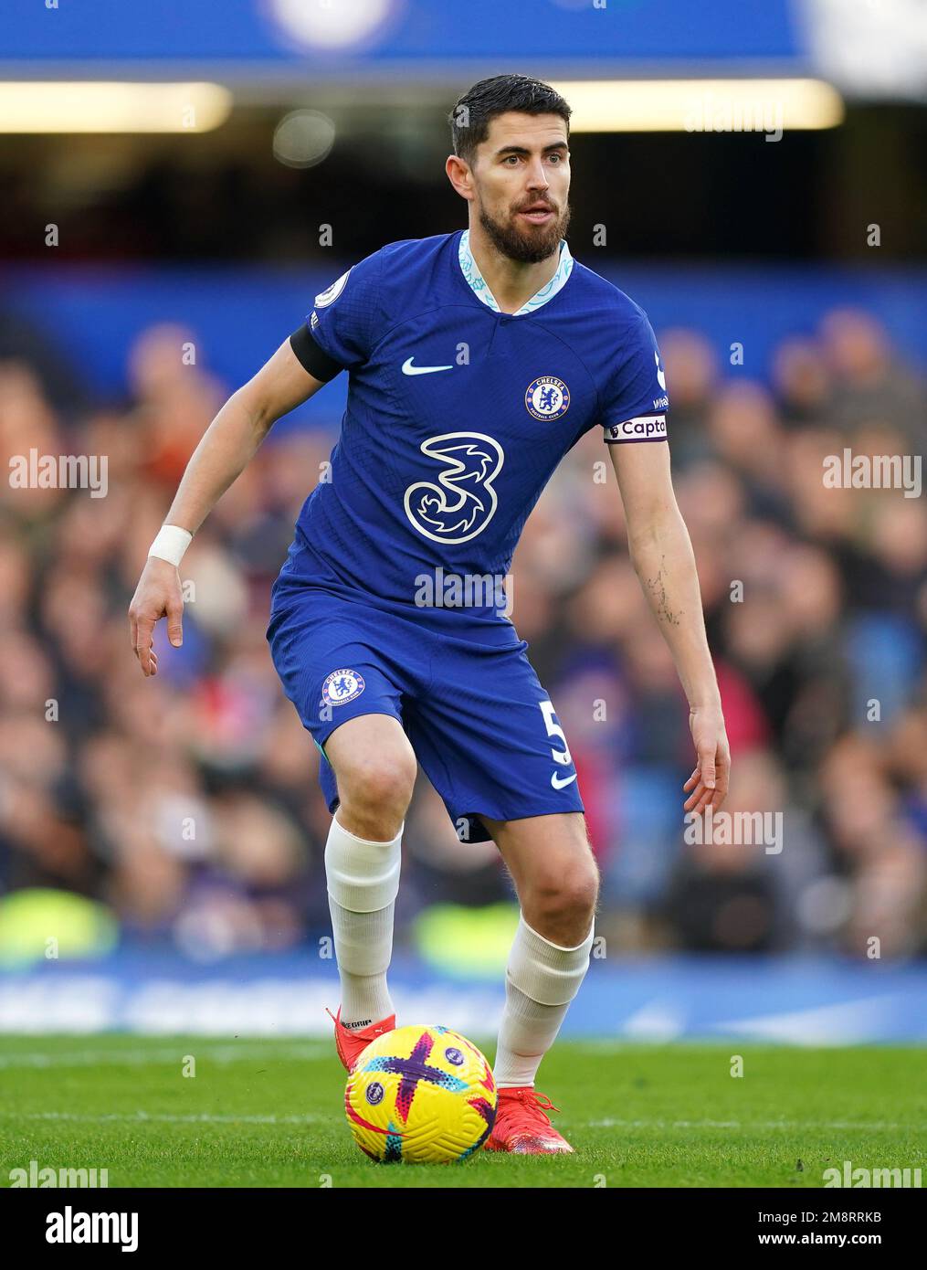 Chelsea's Jorginho during the Premier League match at Stamford Bridge ...