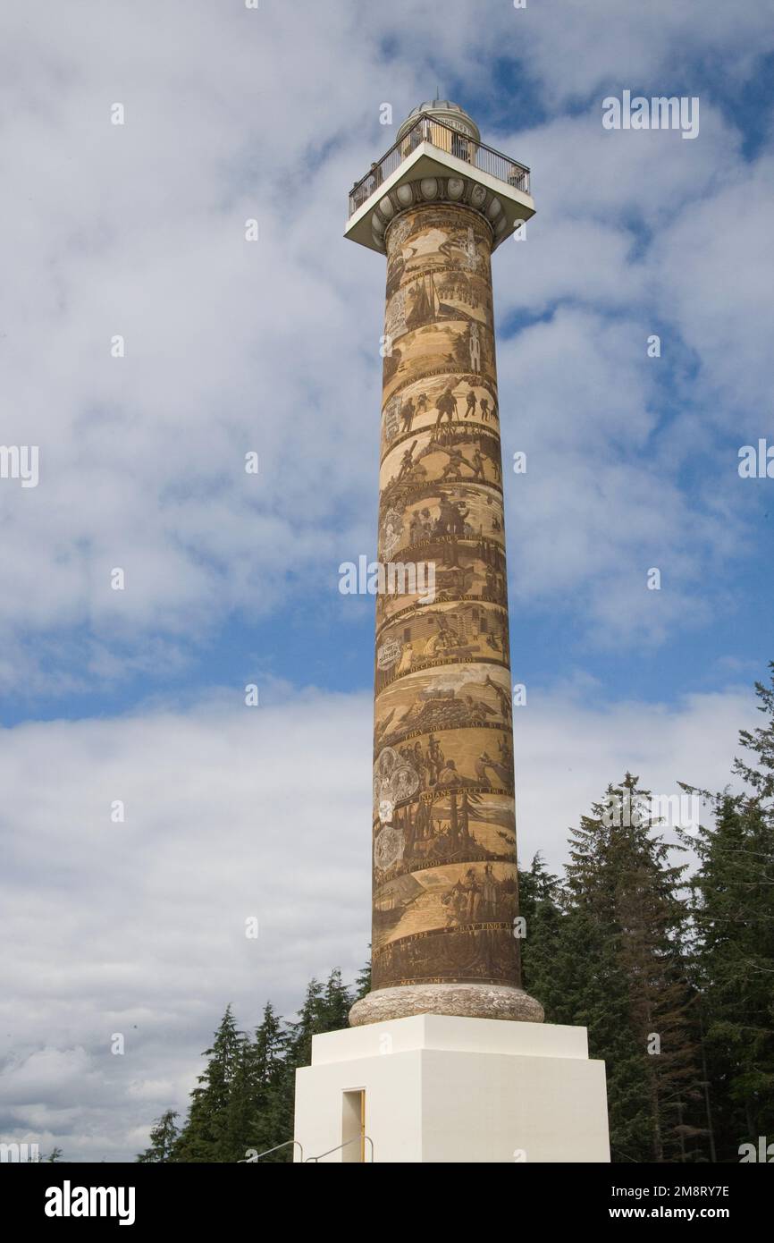 Astroia Column the astoria column built in 1926 in astoria oregon usa Stock Photo - Alamy