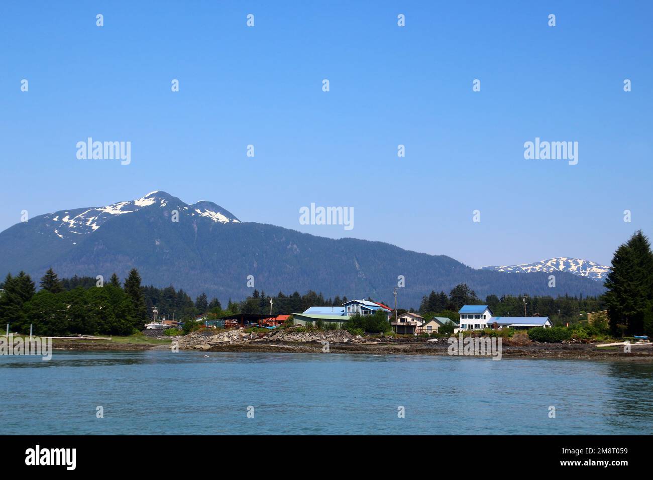 Coast of the small town of Wrangell, one of Alaska's oldest and most