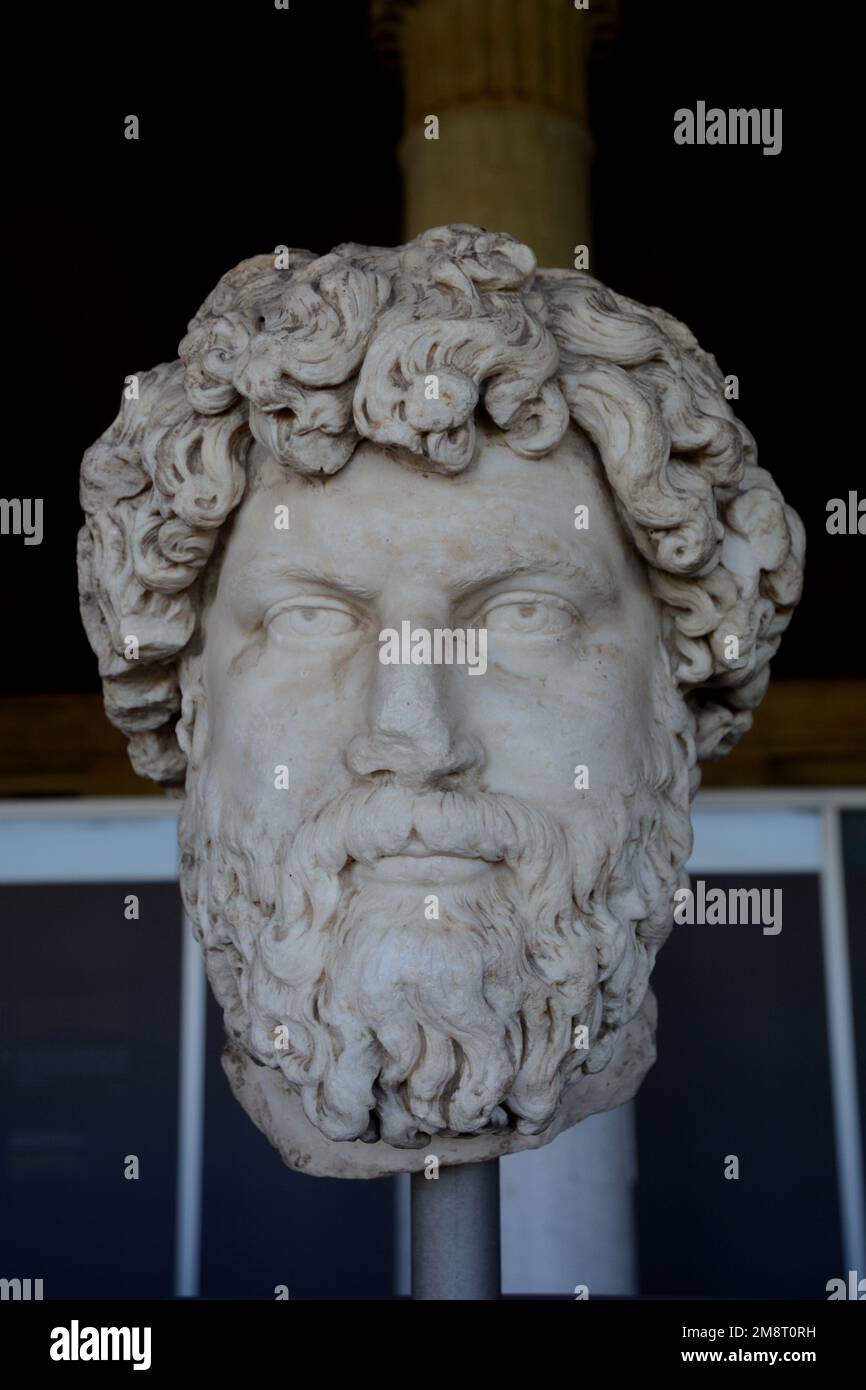 Greek statue head Stock Photo Alamy