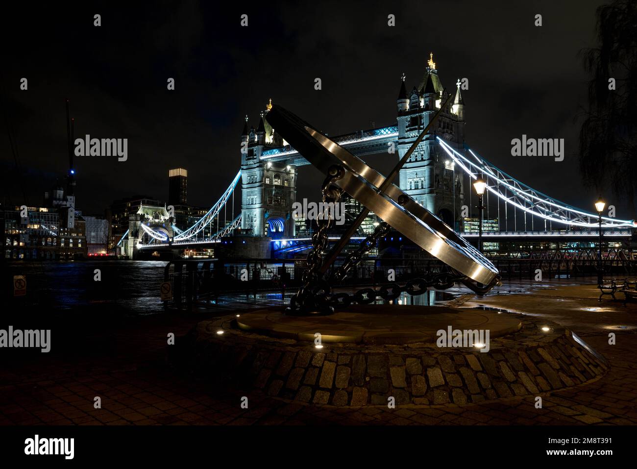 Timepiece, Tower Bridge, London England Stock Photo