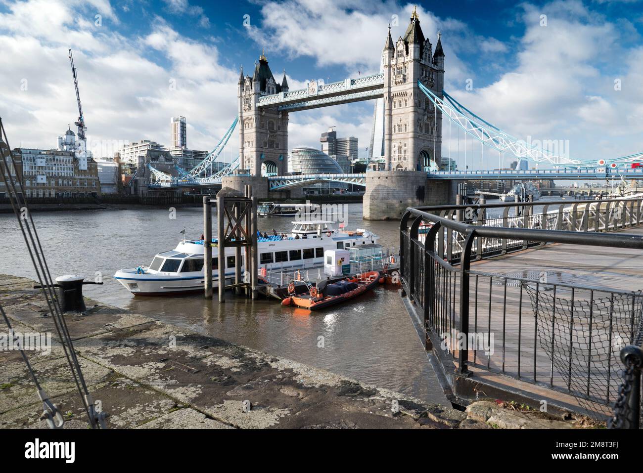 Tower Bridge and River Thames,London England Stock Photo