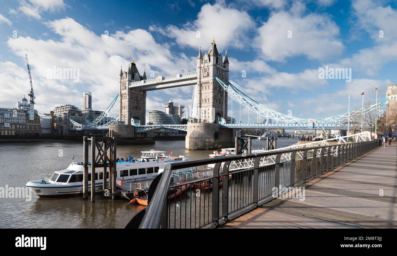 Tower Bridge and River Thames London England Stock Photo