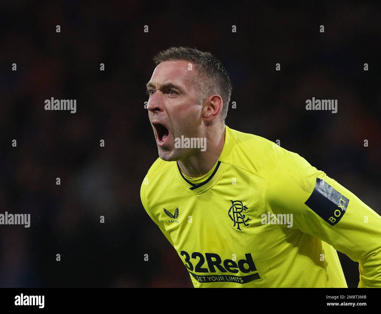 Soccer Football - Scottish League Cup - Semi Final - Rangers v Aberdeen -  Hampden Park, Glasgow, Scotland, Britain - January 15, 2023 Rangers' Allan  McGregor reacts REUTERS/Russell Cheyne Stock Photo - Alamy