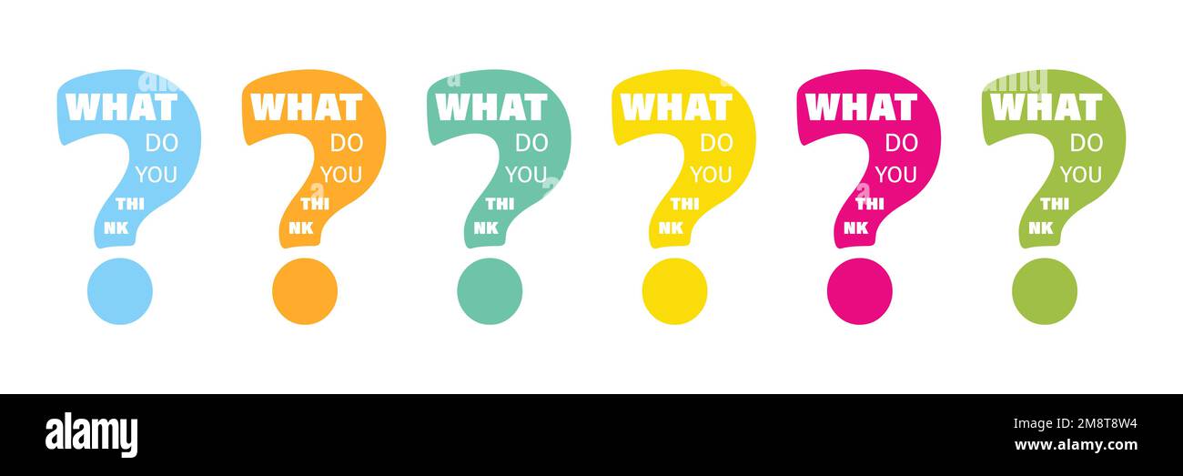 What do you think. Icons set Stock Vector