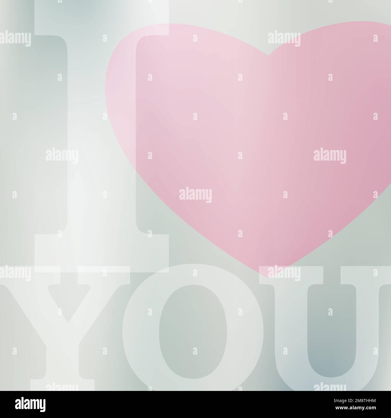 Simple 'I Love You' card with subtle heart. Vector pattern Stock Vector
