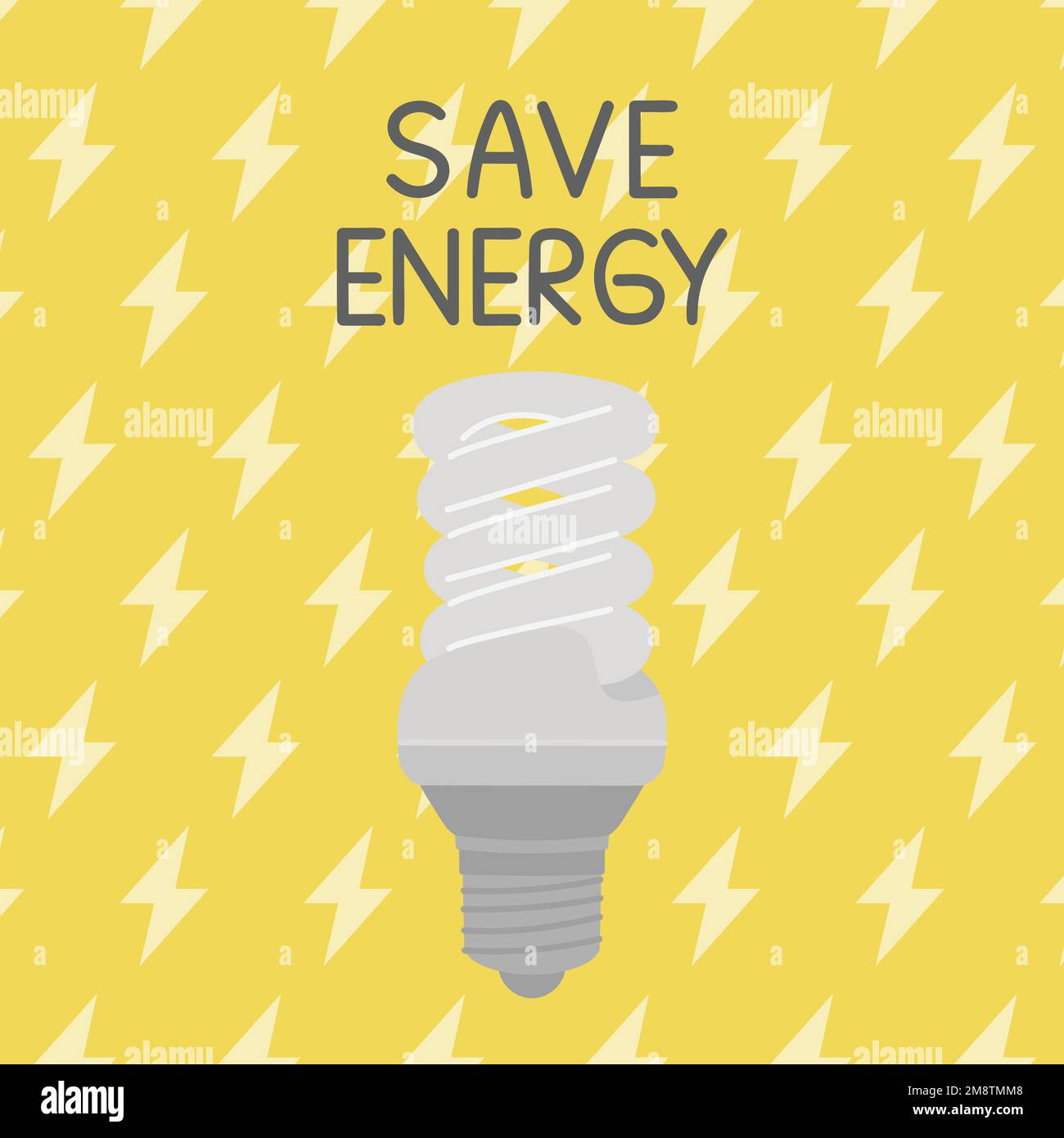 Save energy ecology card. CFL can save a lot of energy, but you need to