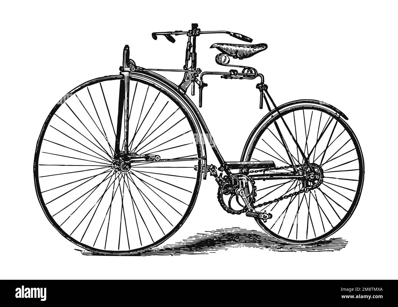 Bicycle Chain Design Unequal wheel design hi-res stock photography and images - Alamy