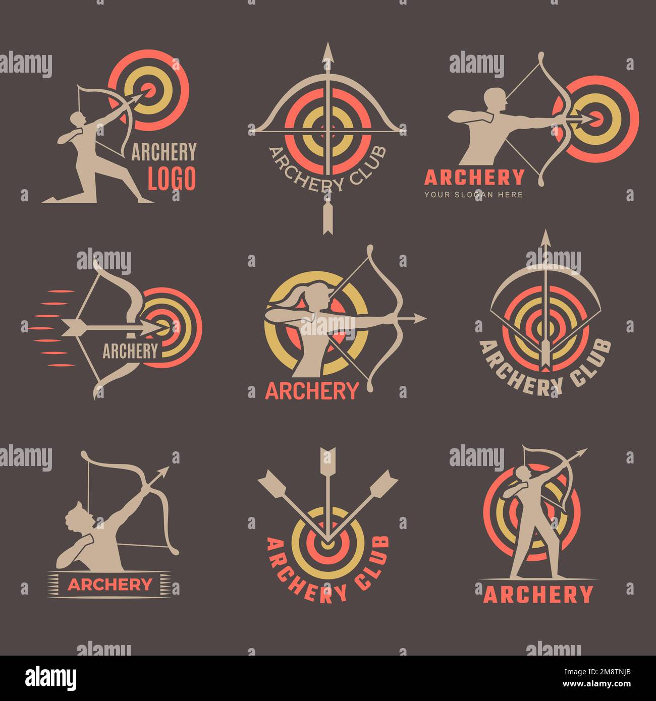 Archery logo hi-res stock photography and images - Alamy