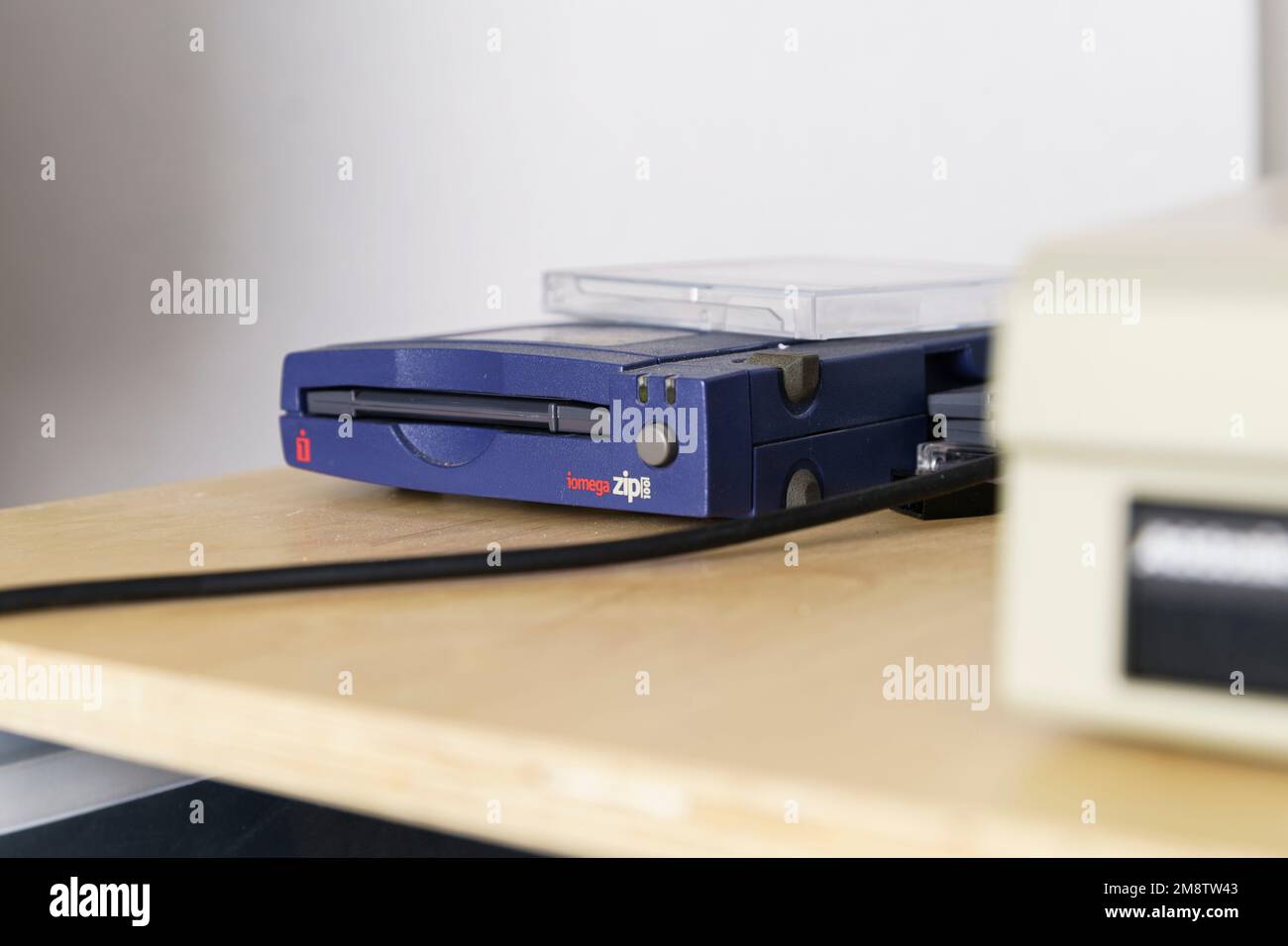 An Iomega Zip Drive in a recording studio Stock Photo