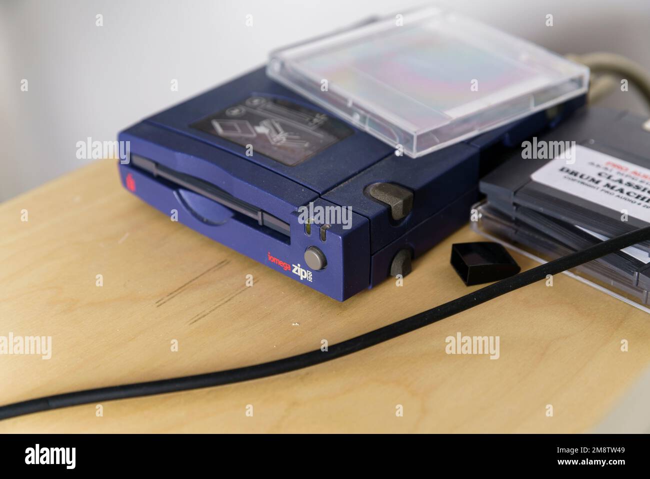 An Iomega Zip Drive in a recording studio Stock Photo