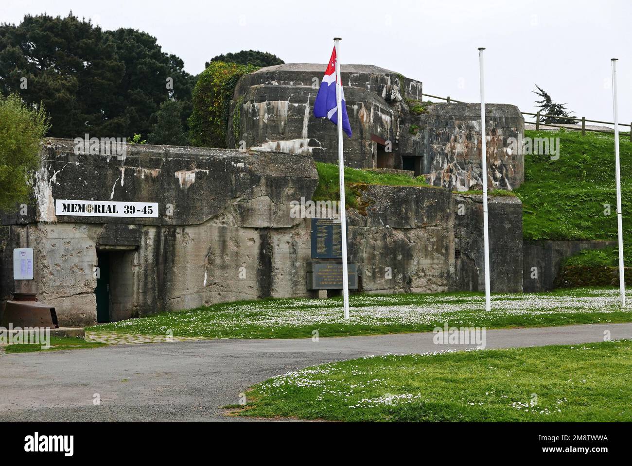 Fort de la Cite d'Alet, 39-45 Mémorial, WW II, Saint-Malo, Ille-et-Vilaine, Bretagne, France, Europe Stock Photo