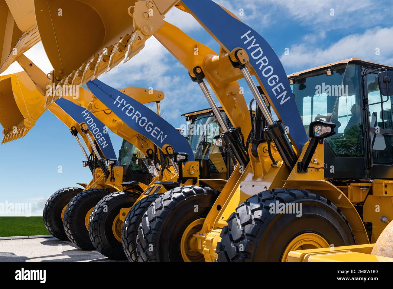 Hydrogen fuel cell construction machines. Concept Stock Photo Alamy