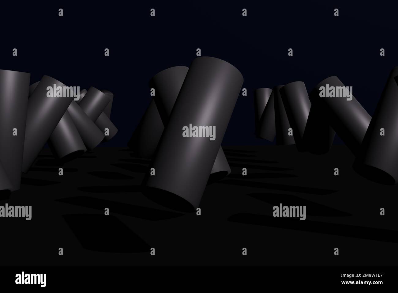 Cylinders on black background Stock Photo Alamy