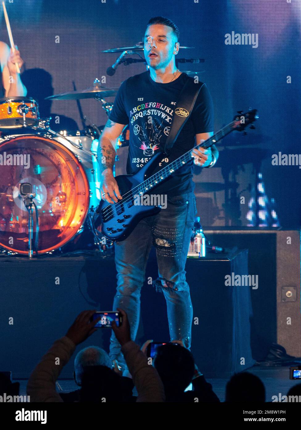 Inglewood, United States Of America. 14th Jan, 2023. Muse bassist Chris  Wolstenholme performs during the iHeartRADIO ALTer EGO '23 presented by  Capital One at the KIA Forum on Saturday, January 14, 2023