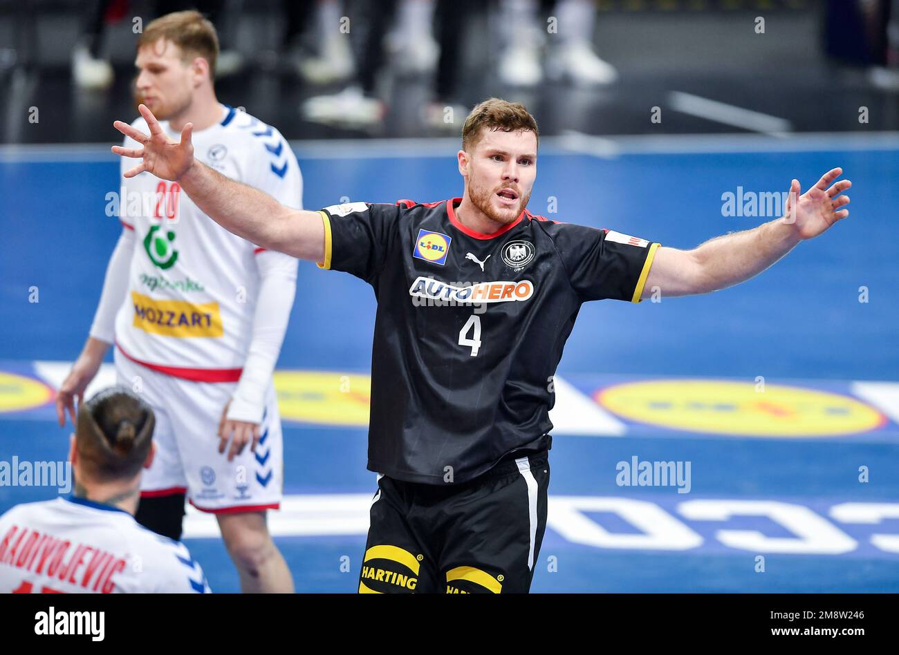 Katowice, Poland. 15th Jan, 2023. Johannes Golla during IHF Men's World Championship match between Germany and Serbia on January 15, 2023 in Katowice, Poland. (Photo by PressFocus/Sipa USA) Credit: Sipa USA/Alamy Live News Stock Photo
