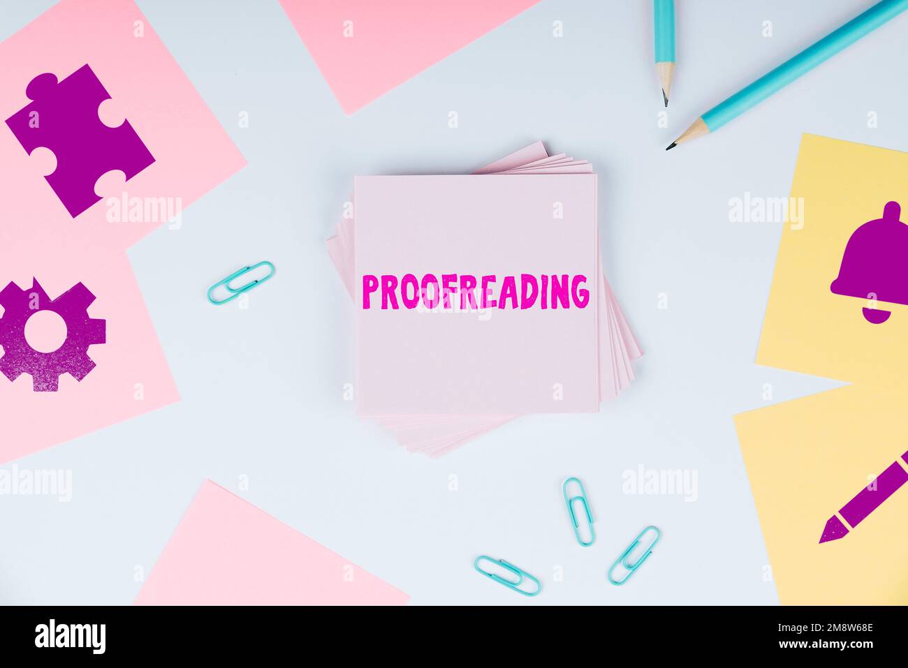 Handwriting text Proofreading. Business concept act of reading and marking spelling, grammar and syntax mistakes Stock Photo