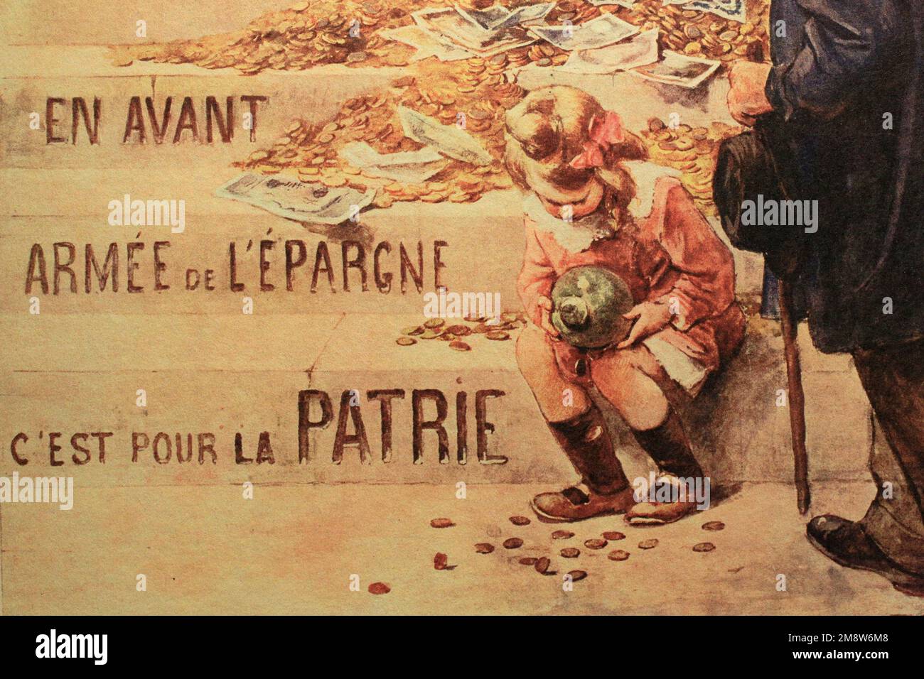 Affiche Originale Française 1916 "Emprunt De La Défense" - Format 100x60 Cm - Rétro
